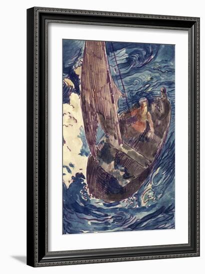 Album Noa-Noa : Homme dans une barque-Paul Gauguin-Framed Giclee Print