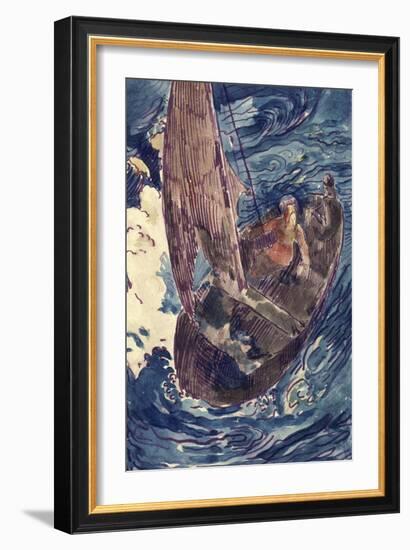 Album Noa-Noa : Homme dans une barque-Paul Gauguin-Framed Giclee Print
