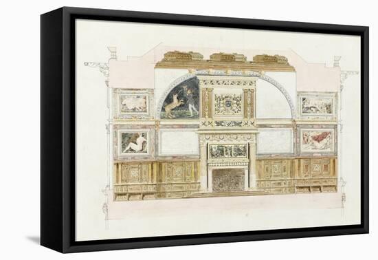 Album of Drawings of the Castle of Fontainebleau Said-null-Framed Premier Image Canvas