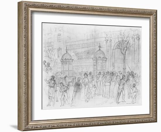 Album of the Siege of Paris, Boulevard Montmartre, January 1871-Gustave Doré-Framed Giclee Print