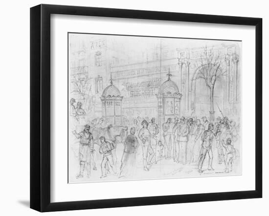 Album of the Siege of Paris, Boulevard Montmartre, January 1871-Gustave Doré-Framed Giclee Print