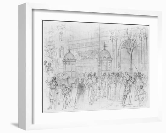 Album of the Siege of Paris, Boulevard Montmartre, January 1871-Gustave Doré-Framed Giclee Print