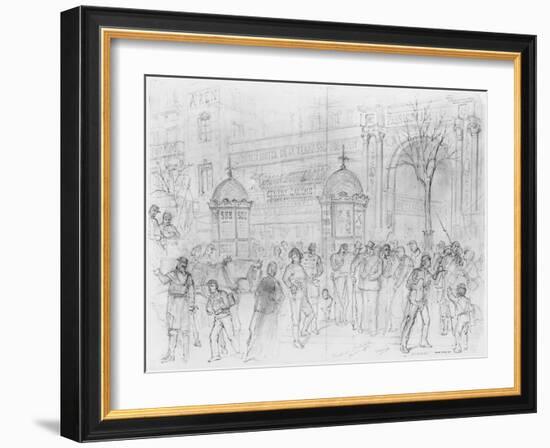 Album of the Siege of Paris, Boulevard Montmartre, January 1871-Gustave Doré-Framed Giclee Print