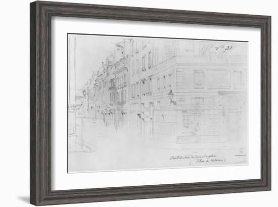 Album of the Siege of Paris, Distribution of British Donations, Place Des Victoires-Gustave Doré-Framed Giclee Print