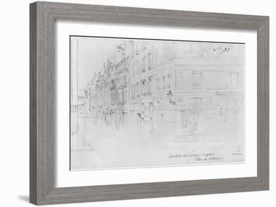 Album of the Siege of Paris, Distribution of British Donations, Place Des Victoires-Gustave Doré-Framed Giclee Print