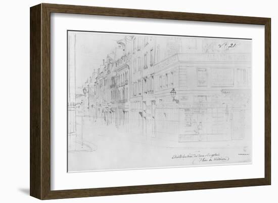 Album of the Siege of Paris, Distribution of British Donations, Place Des Victoires-Gustave Doré-Framed Giclee Print