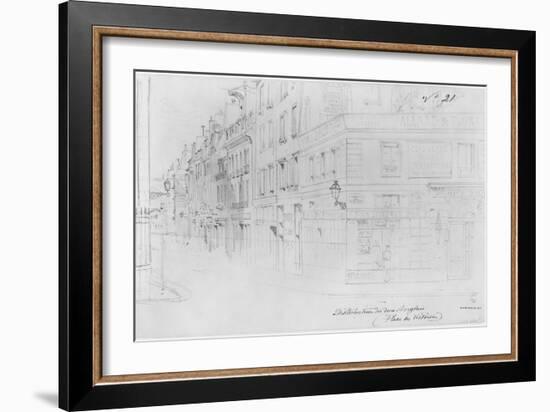 Album of the Siege of Paris, Distribution of British Donations, Place Des Victoires-Gustave Doré-Framed Giclee Print