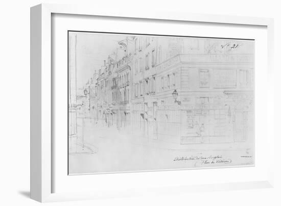 Album of the Siege of Paris, Distribution of British Donations, Place Des Victoires-Gustave Doré-Framed Giclee Print