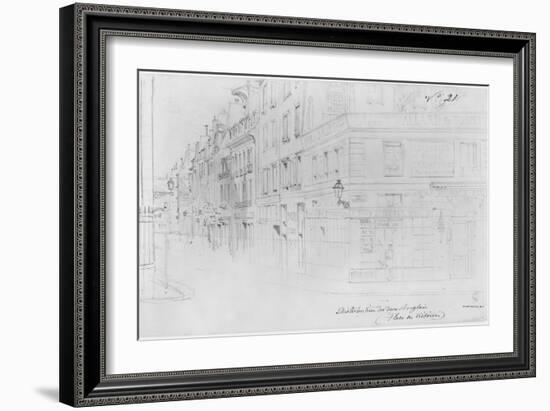 Album of the Siege of Paris, Distribution of British Donations, Place Des Victoires-Gustave Doré-Framed Giclee Print