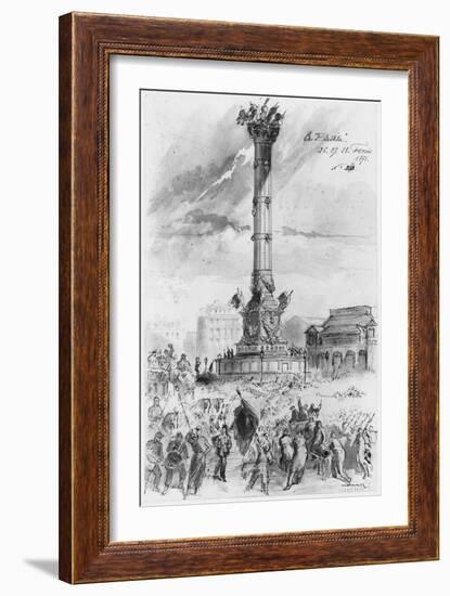 Album of the Siege of Paris, the Bastille, 26th, 27th, 28th February 1871-Gustave Doré-Framed Giclee Print