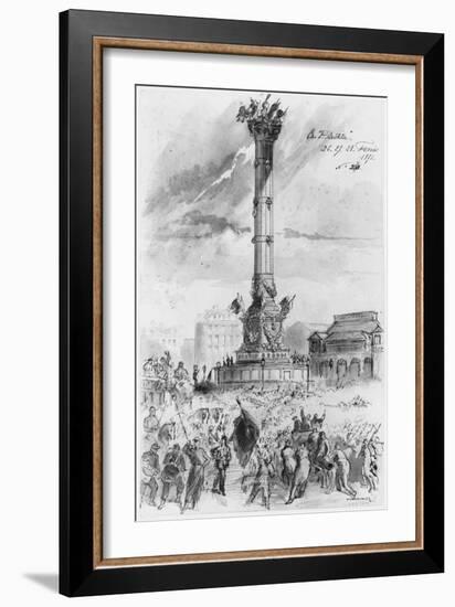 Album of the Siege of Paris, the Bastille, 26th, 27th, 28th February 1871-Gustave Doré-Framed Giclee Print