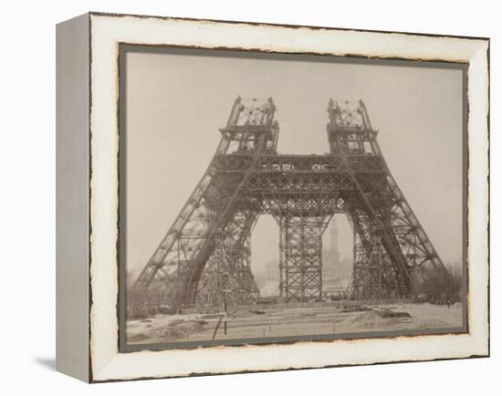 Album on the Work of Construction of the Eiffel Tower-Louis-Emile Durandelle-Framed Premier Image Canvas