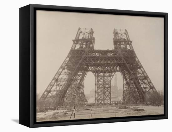 Album on the Work of Construction of the Eiffel Tower-Louis-Emile Durandelle-Framed Premier Image Canvas