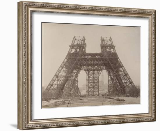 Album on the Work of Construction of the Eiffel Tower-Louis-Emile Durandelle-Framed Giclee Print