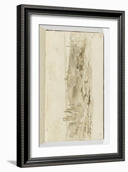 Album : paysage aux environs de Vire-Paul Huet-Framed Giclee Print