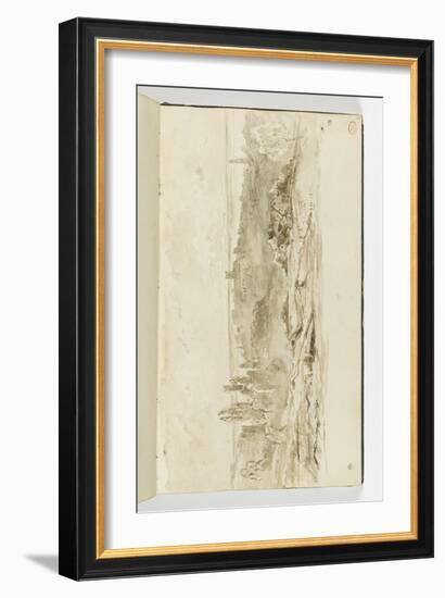 Album : paysage aux environs de Vire-Paul Huet-Framed Giclee Print