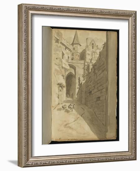 Album : Rue avec diverses architectures-Pierre Henri de Valenciennes-Framed Giclee Print