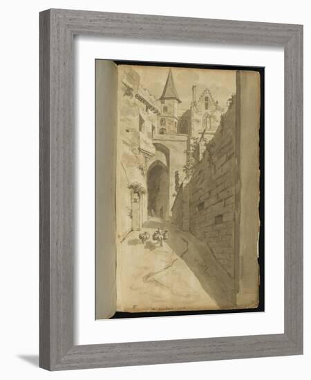 Album : Rue avec diverses architectures-Pierre Henri de Valenciennes-Framed Giclee Print