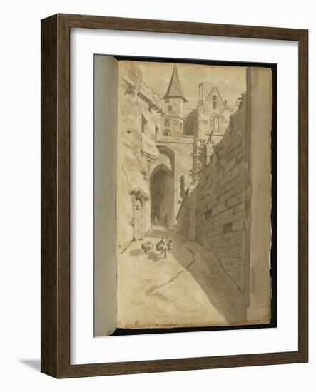 Album : Rue avec diverses architectures-Pierre Henri de Valenciennes-Framed Giclee Print