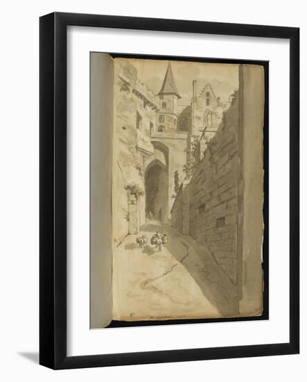 Album : Rue avec diverses architectures-Pierre Henri de Valenciennes-Framed Giclee Print