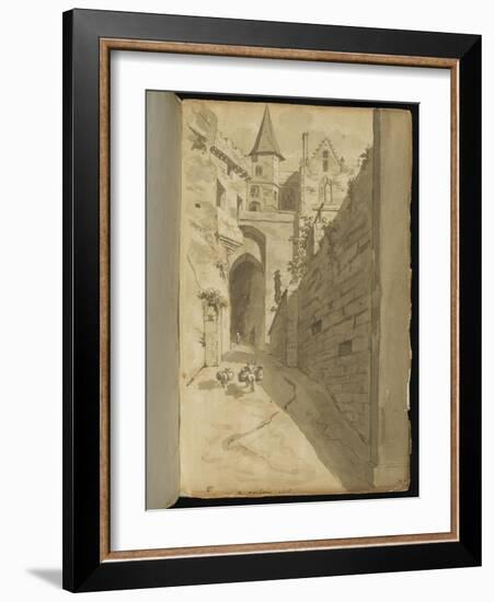 Album : Rue avec diverses architectures-Pierre Henri de Valenciennes-Framed Giclee Print