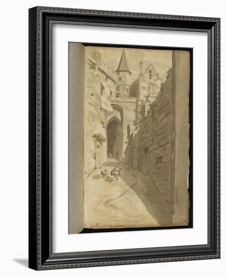 Album : Rue avec diverses architectures-Pierre Henri de Valenciennes-Framed Giclee Print