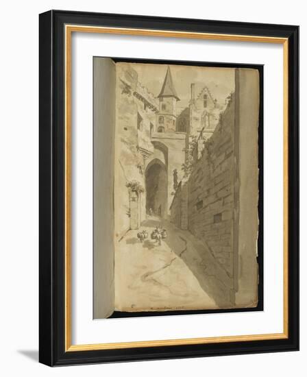 Album : Rue avec diverses architectures-Pierre Henri de Valenciennes-Framed Giclee Print