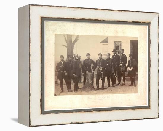 Albumen Print of General Mcclellan at Headquarters, Gen. Morrell's Brigade, 1862-Mathew Brady-Framed Premier Image Canvas