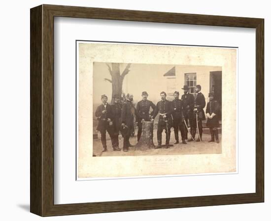 Albumen Print of General Mcclellan at Headquarters, Gen. Morrell's Brigade, 1862-Mathew Brady-Framed Photographic Print