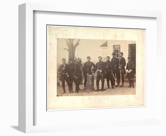 Albumen Print of General Mcclellan at Headquarters, Gen. Morrell's Brigade, 1862-Mathew Brady-Framed Photographic Print