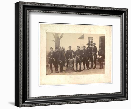 Albumen Print of General Mcclellan at Headquarters, Gen. Morrell's Brigade, 1862-Mathew Brady-Framed Photographic Print