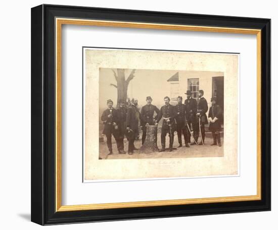 Albumen Print of General Mcclellan at Headquarters, Gen. Morrell's Brigade, 1862-Mathew Brady-Framed Photographic Print