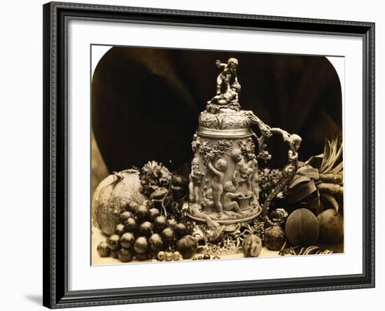 Albumen Print Still Life with Fruit by Roger Fenton-Stapleton Collection-Framed Photographic Print