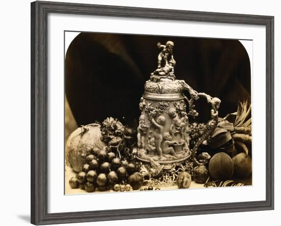 Albumen Print Still Life with Fruit by Roger Fenton-Stapleton Collection-Framed Photographic Print