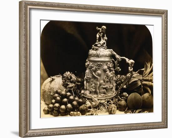 Albumen Print Still Life with Fruit by Roger Fenton-Stapleton Collection-Framed Photographic Print
