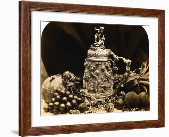 Albumen Print Still Life with Fruit by Roger Fenton-Stapleton Collection-Framed Photographic Print