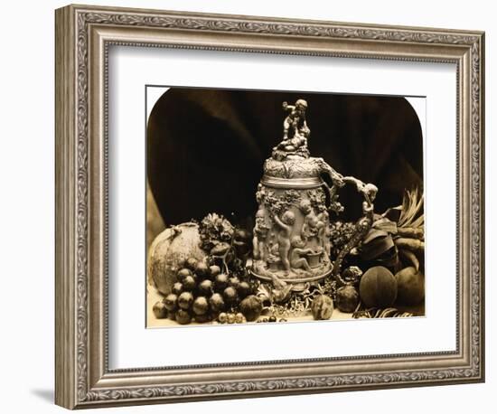 Albumen Print Still Life with Fruit by Roger Fenton-Stapleton Collection-Framed Photographic Print