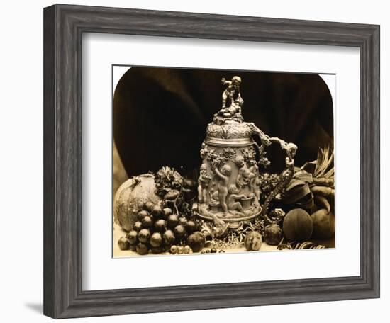 Albumen Print Still Life with Fruit by Roger Fenton-Stapleton Collection-Framed Photographic Print