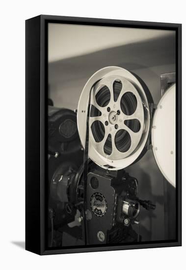 Albuquerque, New Mexico, USA. Central Ave, Route 66 Vintage Film Projector at the Kimo Theater-Julien McRoberts-Framed Premier Image Canvas