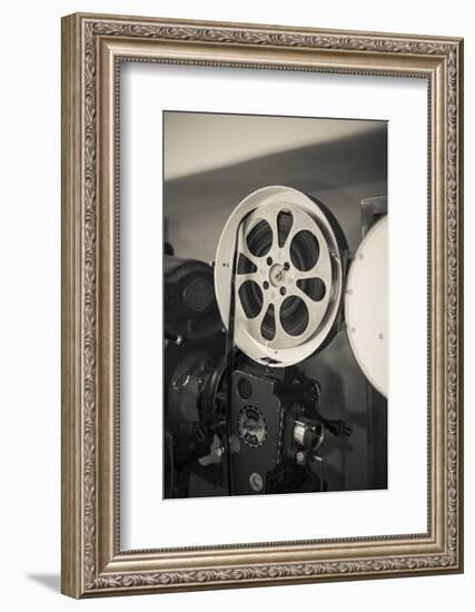 Albuquerque, New Mexico, USA. Central Ave, Route 66 Vintage Film Projector at the Kimo Theater-Julien McRoberts-Framed Photographic Print