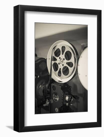 Albuquerque, New Mexico, USA. Central Ave, Route 66 Vintage Film Projector at the Kimo Theater-Julien McRoberts-Framed Photographic Print