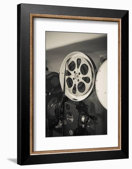 Albuquerque, New Mexico, USA. Central Ave, Route 66 Vintage Film Projector at the Kimo Theater-Julien McRoberts-Framed Photographic Print