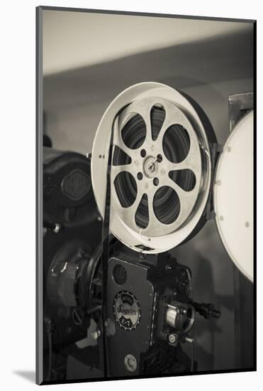 Albuquerque, New Mexico, USA. Central Ave, Route 66 Vintage Film Projector at the Kimo Theater-Julien McRoberts-Mounted Photographic Print