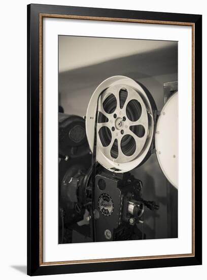 Albuquerque, New Mexico, USA. Central Ave, Route 66 Vintage Film Projector at the Kimo Theater-Julien McRoberts-Framed Photographic Print