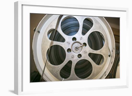 Albuquerque, New Mexico, USA. Central Ave, Route 66, Vintage Film Projector at the Kimo Theater-Julien McRoberts-Framed Photographic Print