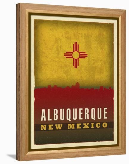 Alburquerque City Flag-Red Atlas Designs-Framed Premier Image Canvas