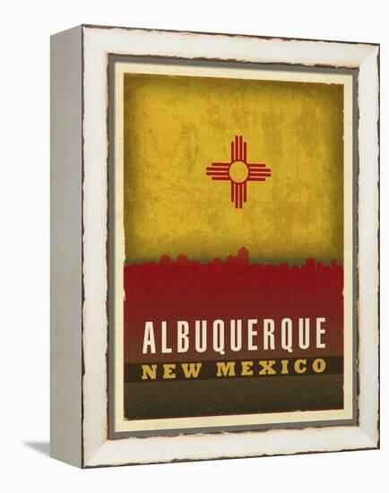 Alburquerque City Flag-Red Atlas Designs-Framed Premier Image Canvas