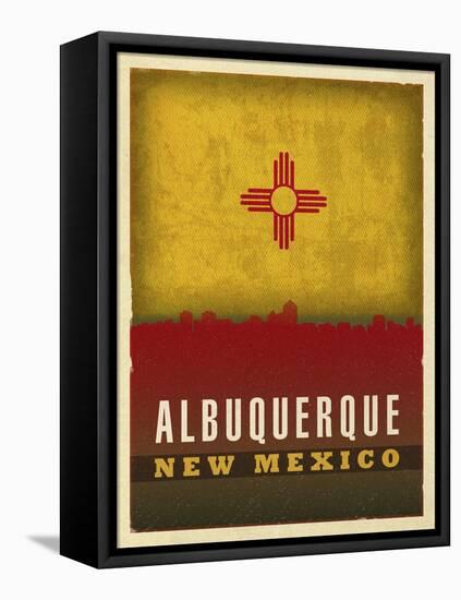 Alburquerque City Flag-Red Atlas Designs-Framed Premier Image Canvas