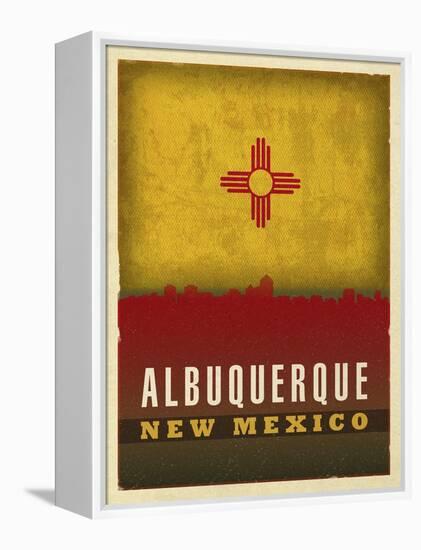 Alburquerque City Flag-Red Atlas Designs-Framed Premier Image Canvas