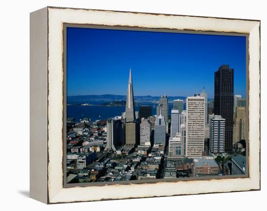 Alcatraz and Skyline, San Francisco, CA-Mark Gibson-Framed Premier Image Canvas